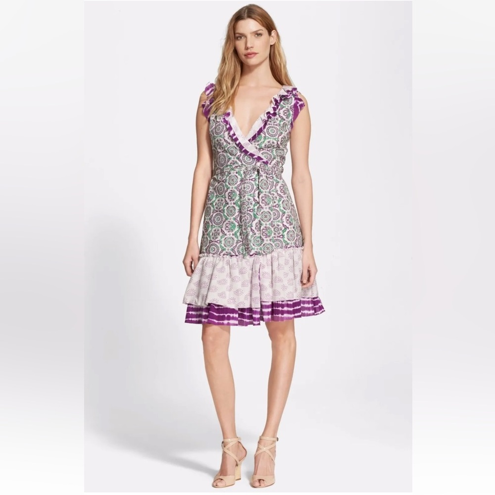DIANE VON FURSTENBERG Judette Ruffle Wrap Dress